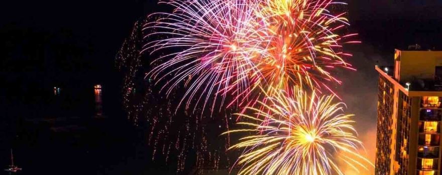 Friday Night Fireworks at Hilton Hawaiian Village Waikiki Beach Resort