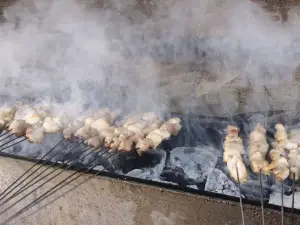 春旺特色土火锅烤肉,羊肉焖饼