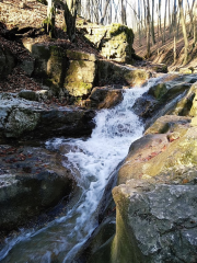 Roman bath waterfall