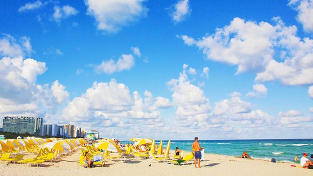 Beach Sunbathing in Miami