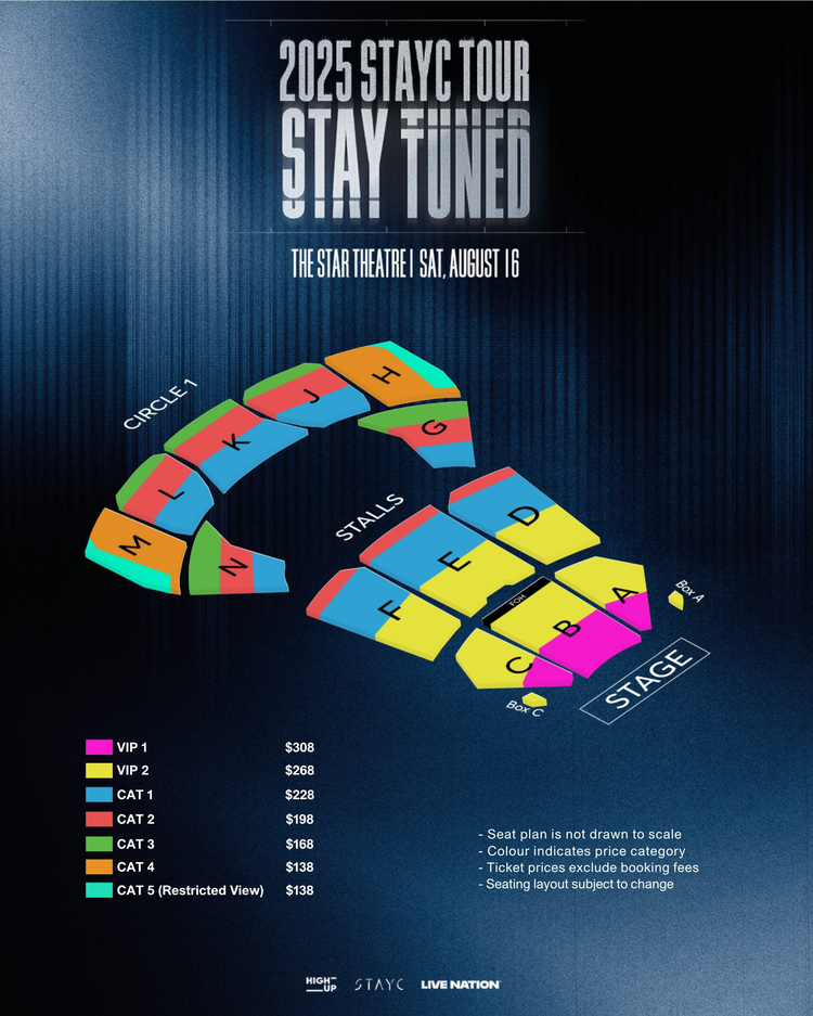 STAYC新加坡演唱會2025 | 座位圖