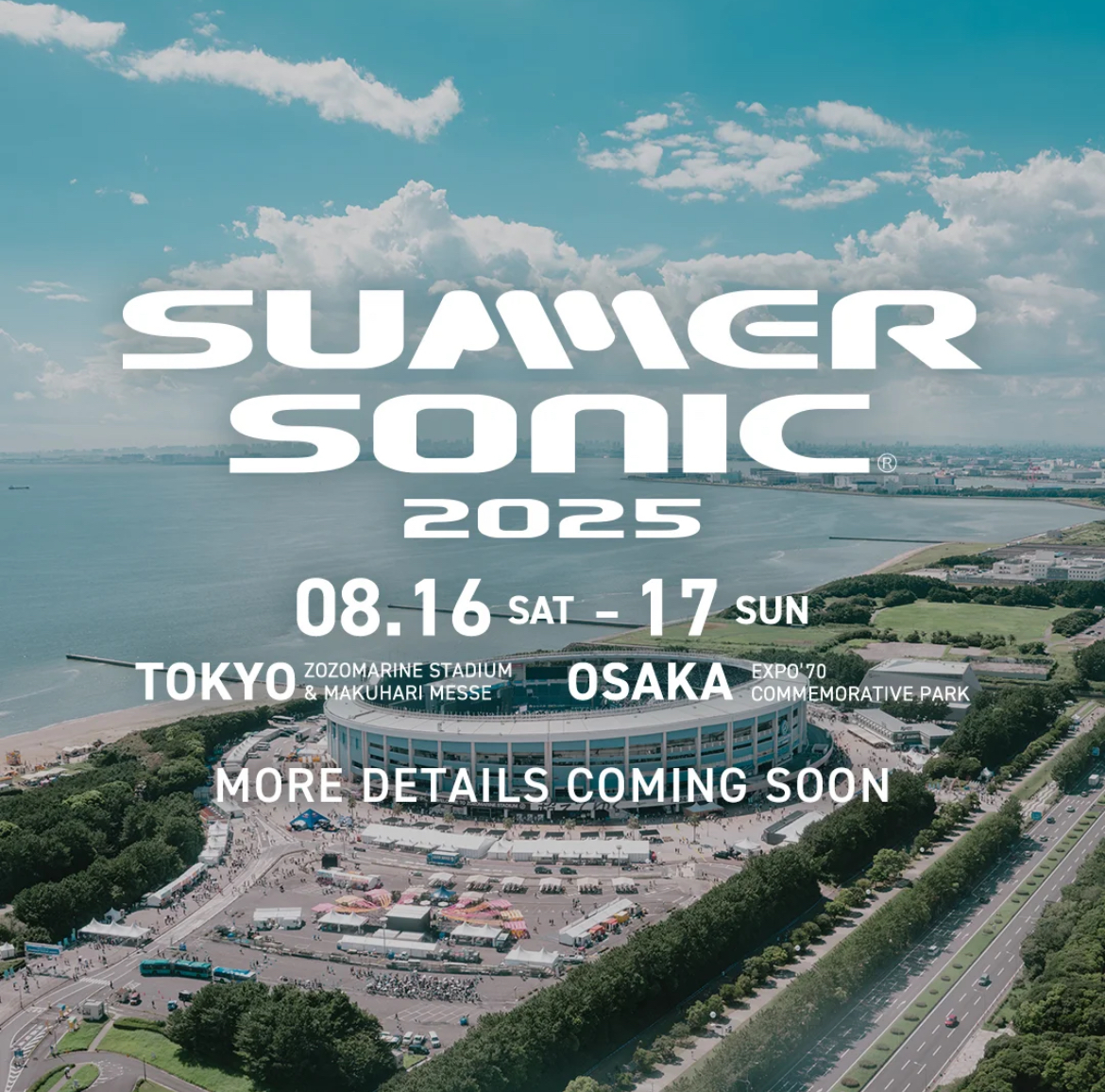 Summer Sonic Tokyo 2025 ZOZO Marine Stadium Tickets, Dates