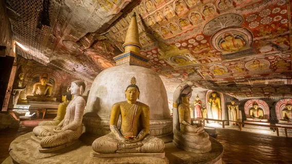 Dambulla Royal Cave Temple and Golden Temple