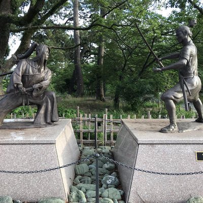 稀品】◇宮本武蔵（武州）短冊『吊蒐競渡舩』◇検） 佐々木小次郎