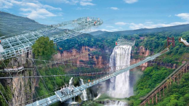 Privé dagtocht in Guangzhou naar Gulong Canyon en de Glazen Brug