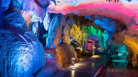 Luomei Lotus Cave attraction in Baise