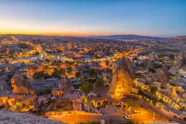 Panorama sulle Mongolfiere e sul Tramonto