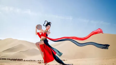 Travel Photography in Dunhuang attraction in Gansu
