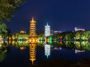 The Sun Pagoda And The Moon Pagoda