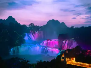 Detian Transnational Waterfall Night Tour