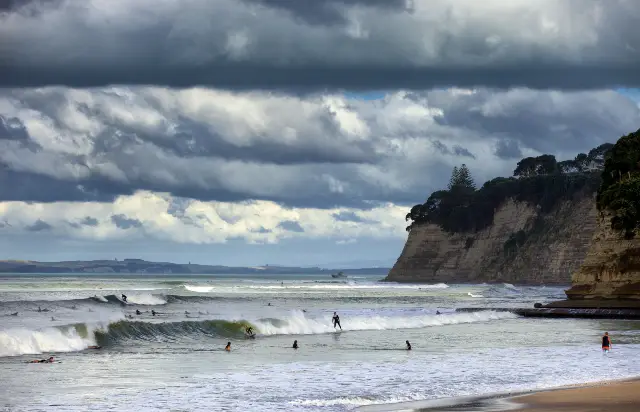 Surfing in Auckland