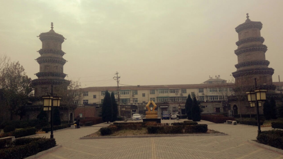 Tining Temple Twin Towers