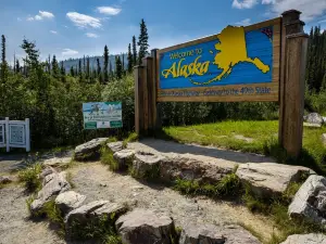 Welcome To Alaska Sign