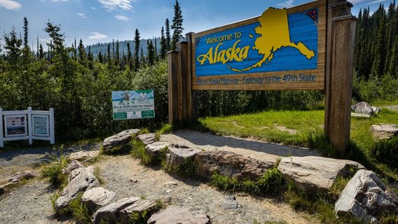 Welcome To Alaska Sign