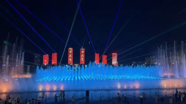 康巴什烏蘭木倫湖音樂噴泉