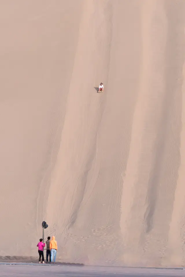 Sandboarding in Dunhuang