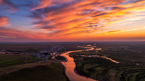 Sunset Sightseeing in Hulunbuir