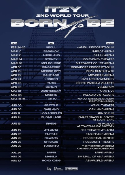 【台北】ITZY 2024《BORN TO BE》世界巡迴演唱會 | 台北小巨蛋