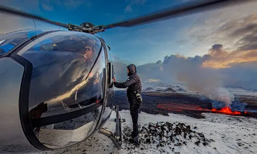 Helicopter experience in Reykjavik