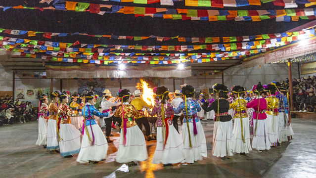 Bonfires at Lugu Lake