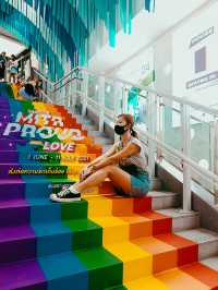 มุมถ่ายรูปสายรุ้งเก๋ๆที่สามย่านมิตรทาวน์