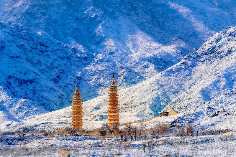 Double Pagodas at Baisikou