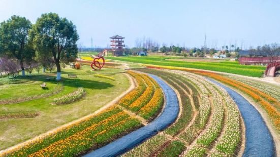 杭州湾海上花田景区是滨海新城的开山之作，也是上虞旅游的&ld