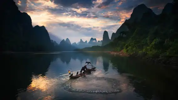 【7人團丨私人導覽】陽朔遇龍河竹筏漂流+漓江楊堤竹筏+古鎮畫廊