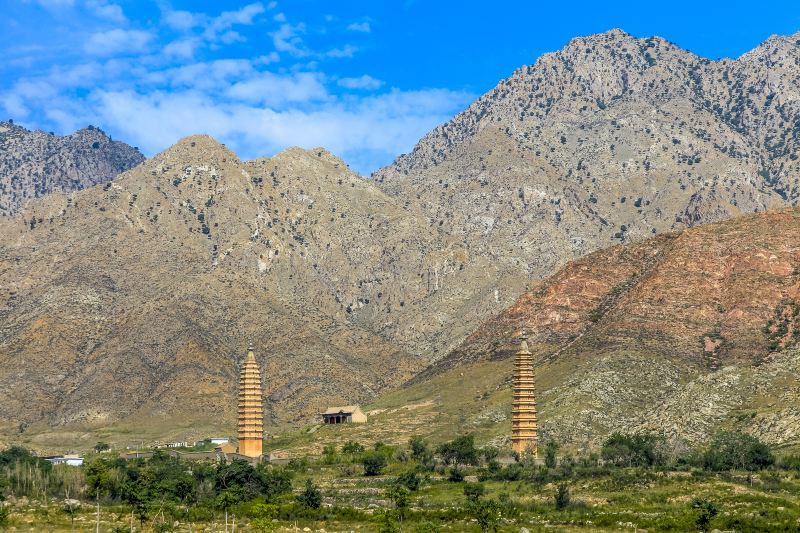 Double Pagodas at Baisikou