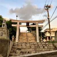 島の守り神シーサーがいる"宮古神社"﻿