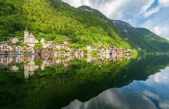 奧地利富施爾湖+薩爾茲卡默古特景觀+沃爾夫岡湖+哈爾施塔特