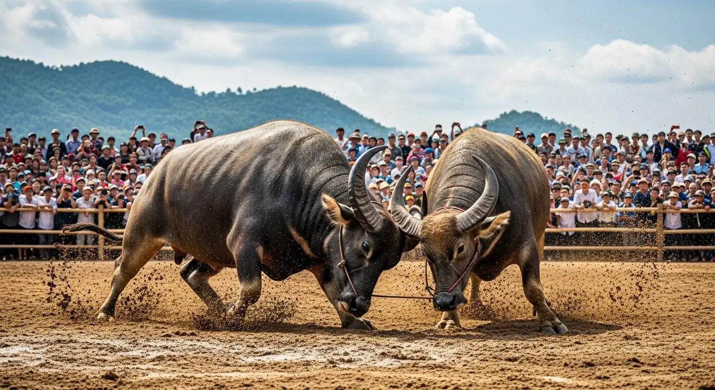 Do Son's Buffalo Fighting Festival | Haiphong