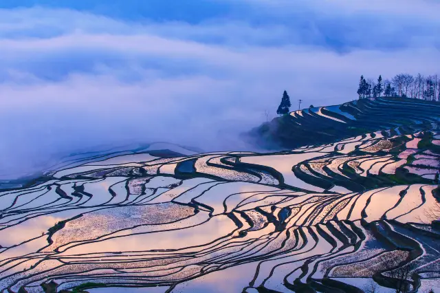 Sunsets in Yuanyang