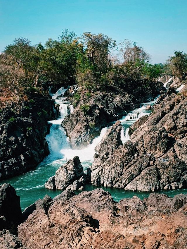 Trekking to the waterfall