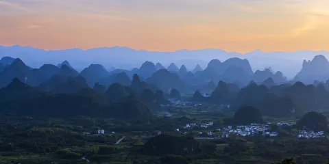 千里江山圖大型水墨畫打卡地