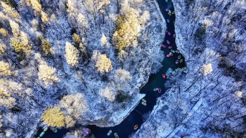 Changbai Mountain Daquan River Rafting attraction in Antu