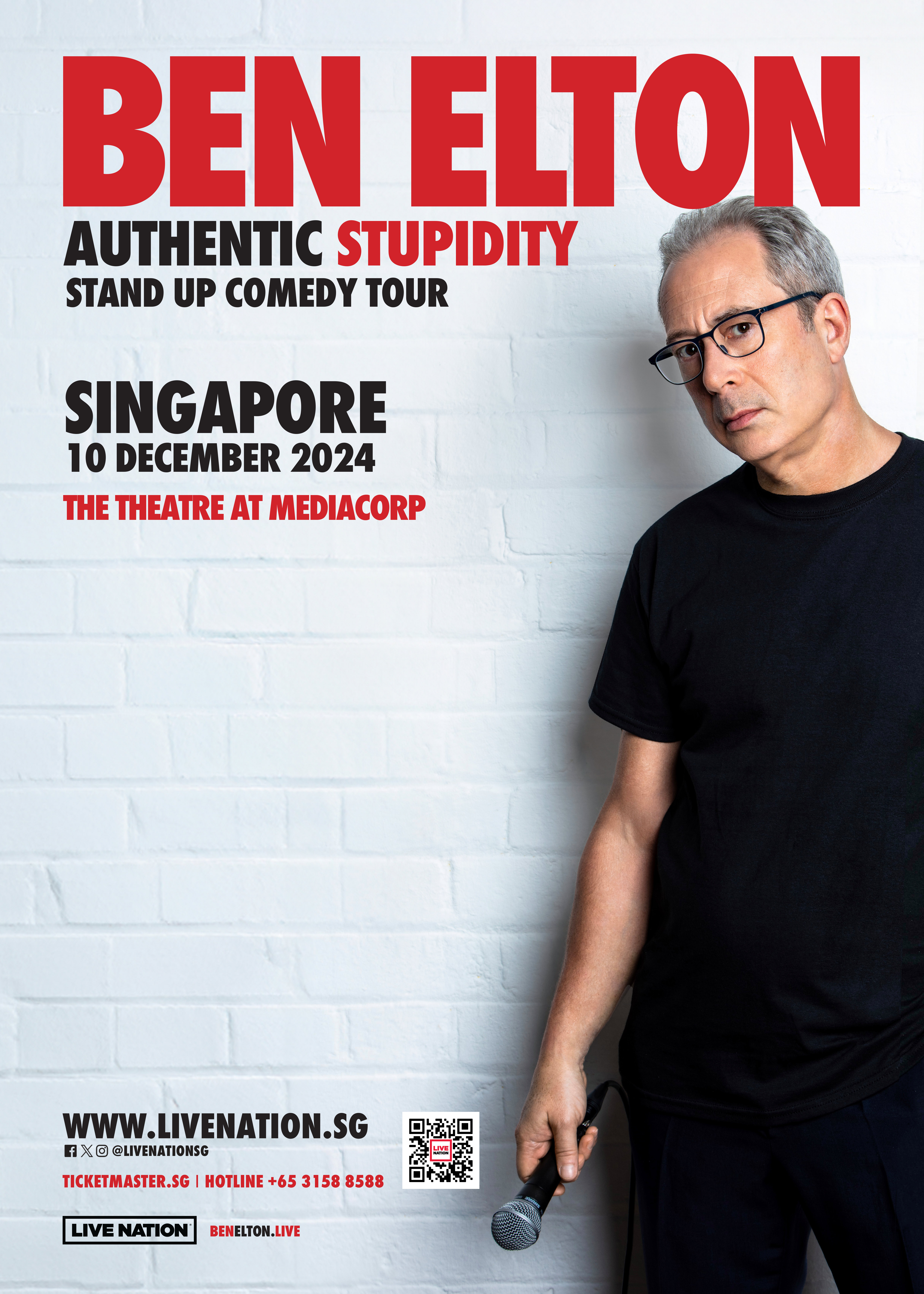 Ben Elton Authentic Stupidity Stand Up Comedy Tour in Singapore | The Theatre at Mediacorp