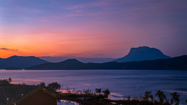 Sunset Sightseeing at Lugu Lake