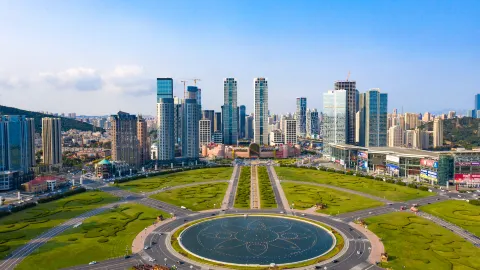 Xinghai Square attraction in Dalian