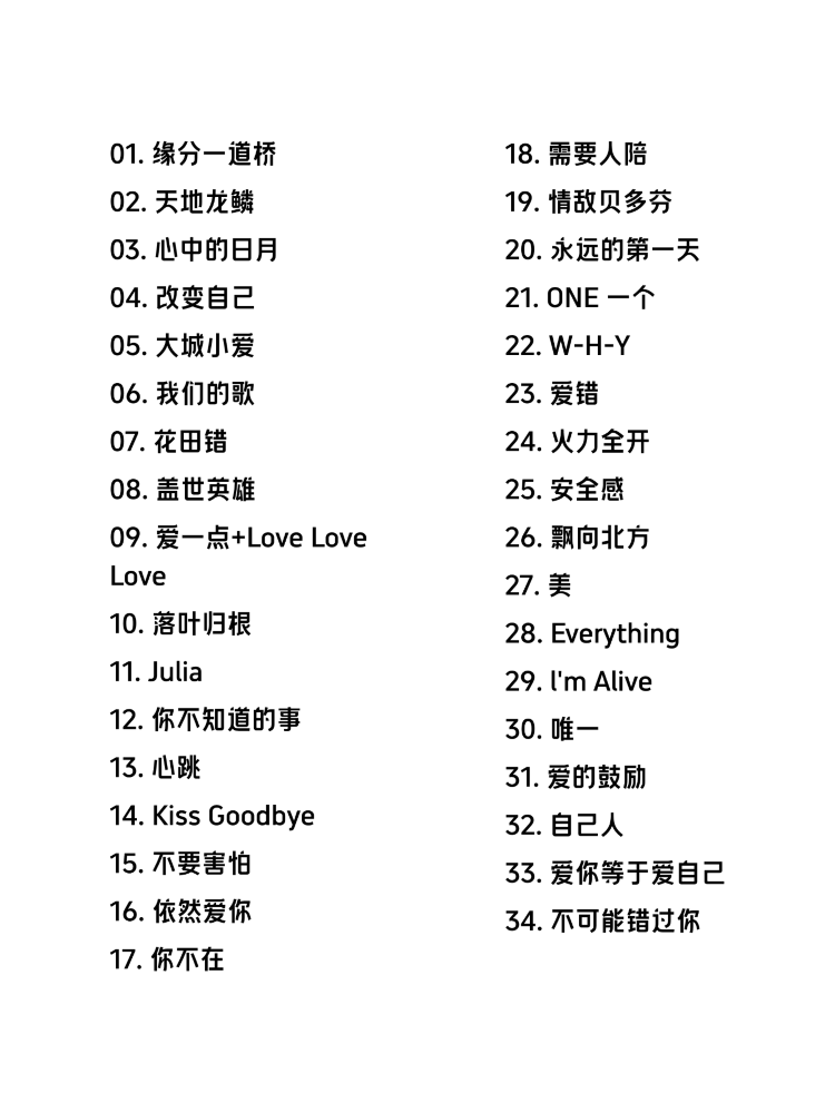 en-XX | Reference Setlist – Suzhou Show