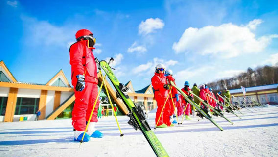 Snow Sledding in Mudanjiang
