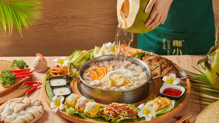 Chicken inside Coconut