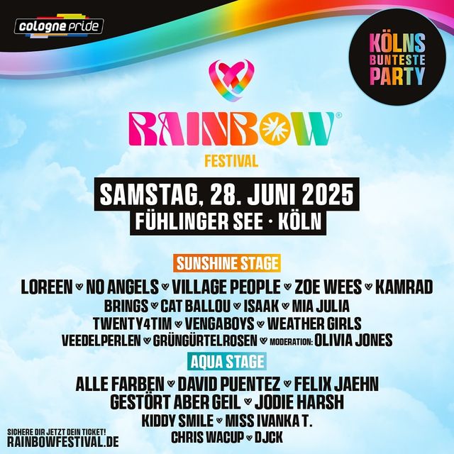 德國科隆 · Rainbow 2025音樂節 | Fühlinger See