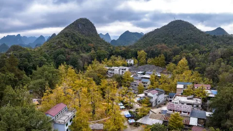 Haiyang Township Datongmuwan Village attraction in Guilin