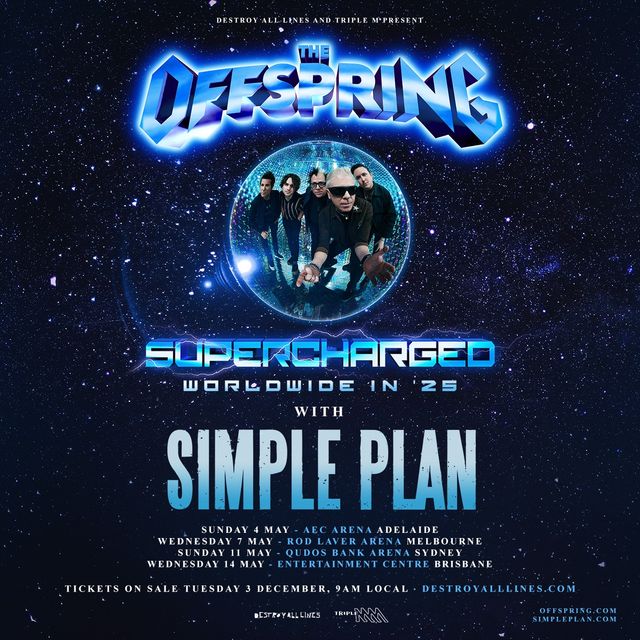 澳大利亞墨爾本 · The Offspring《Supercharged Worldwide in ’25》世界巡演 | 羅德·拉沃爾球場