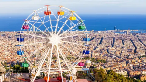 Tibidabo Amusement Park attraction in Barcelona