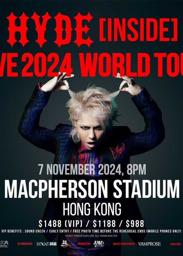 【中國香港】HYDE 2024《INSIDE》演唱會 | 麥花臣場館