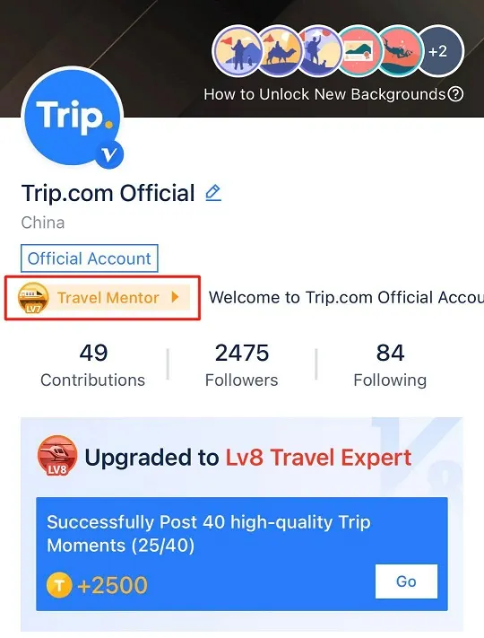 New Trip Moments Community User Levels