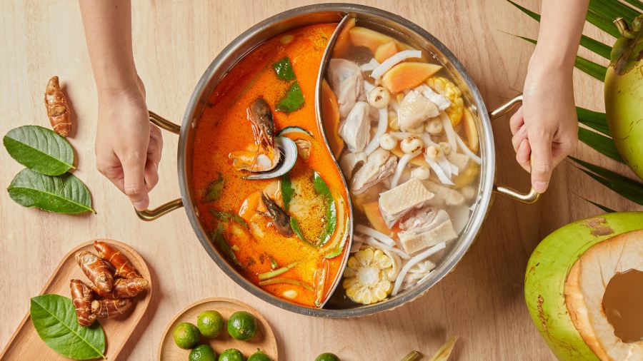 Chicken inside Coconut