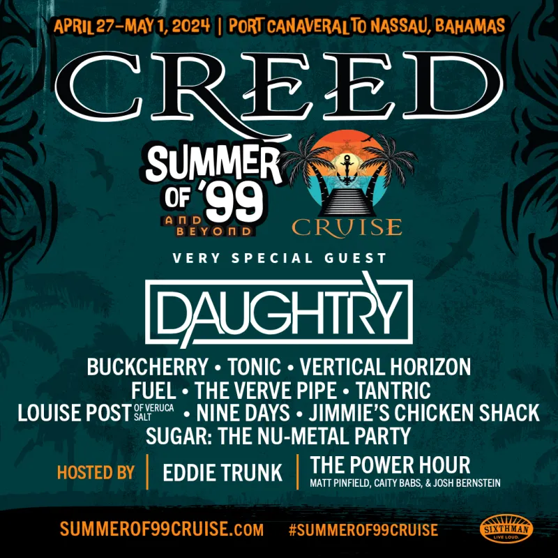 【美國邁阿密】Creed《Summer 0f '99 and Beyond Cruise》郵輪巡遊 | 邁阿密